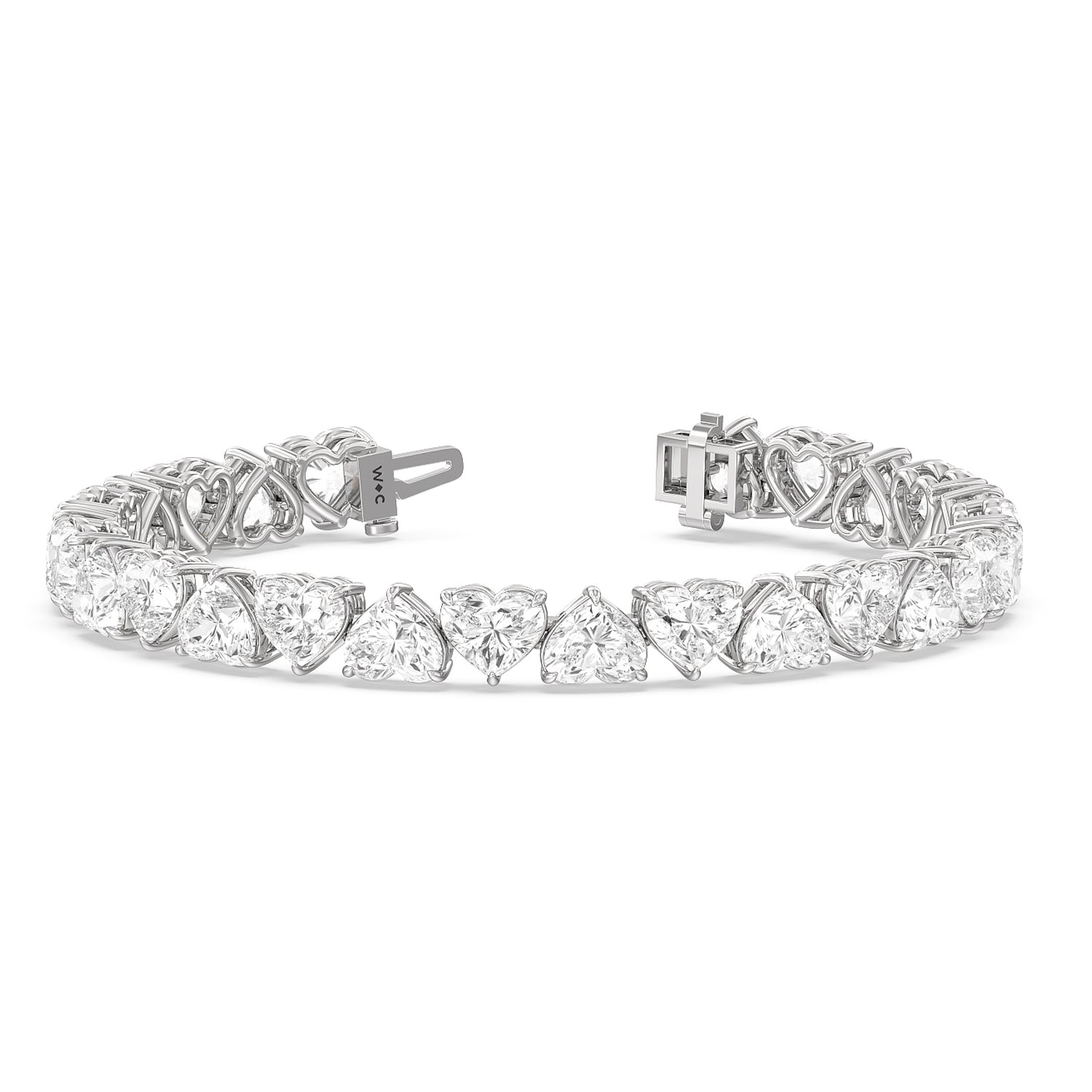 Heart Shape Diamond Tennis Bracelet
