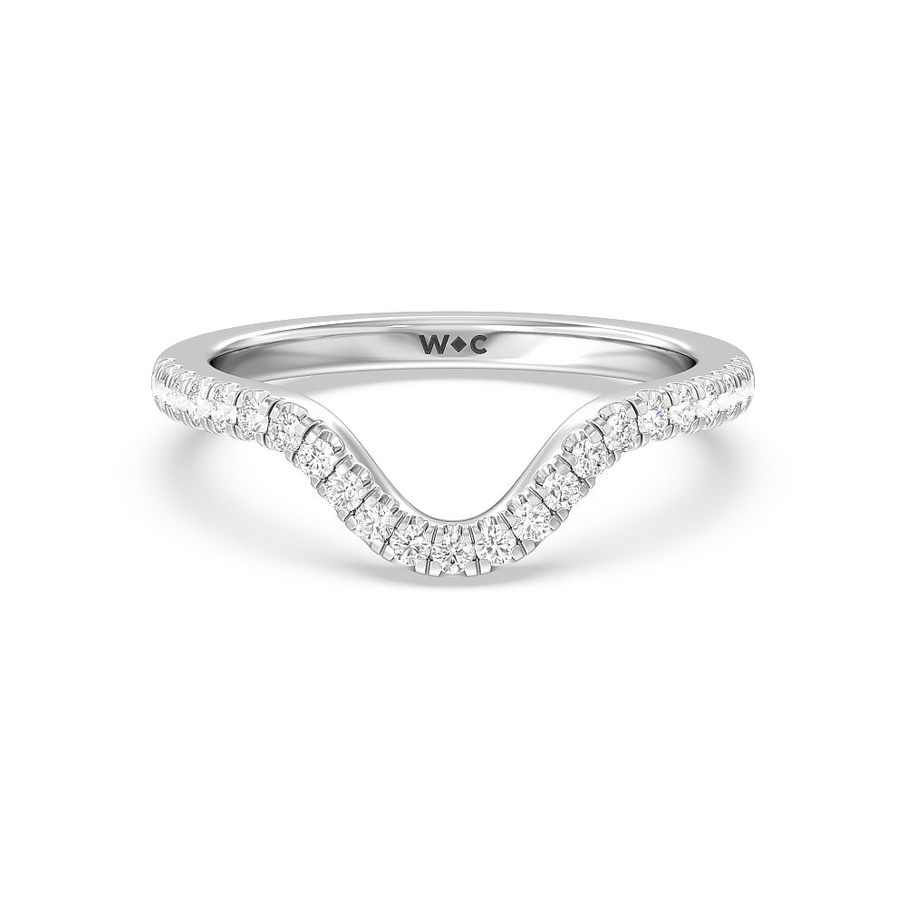 Twisted Halo Diamond Wedding Band – WithClarity India