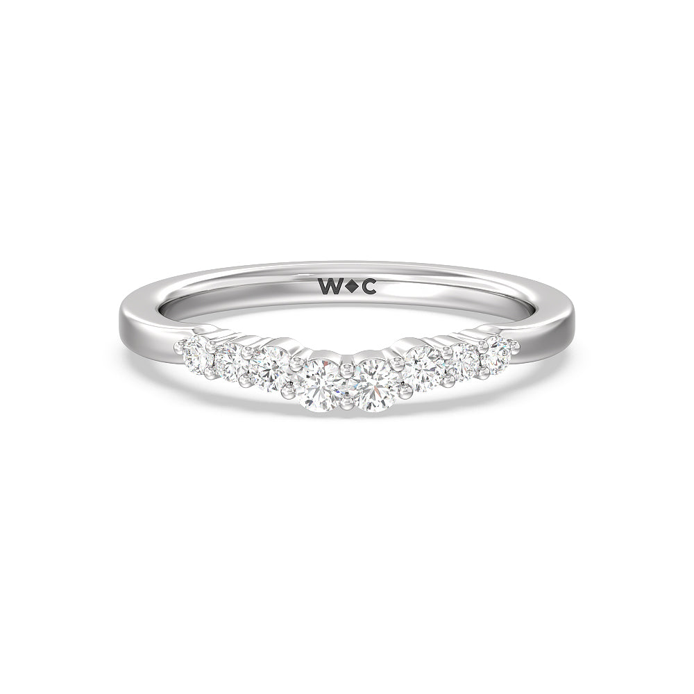 Tapered Classic Diamond Wedding Band - Main Image