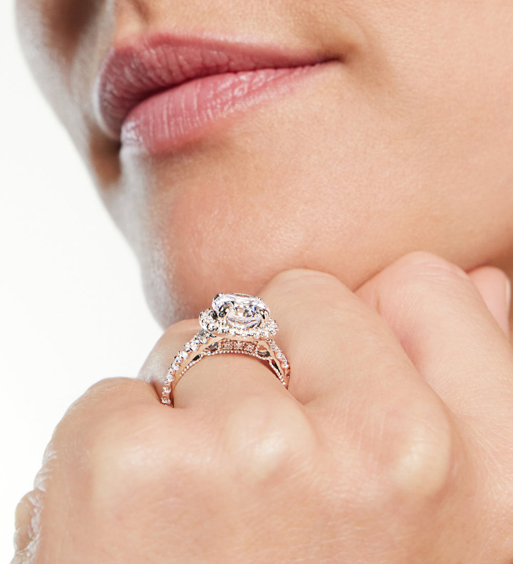 Model Wearing The Brooklyn Heights Ring with Lab Grown Diamond view