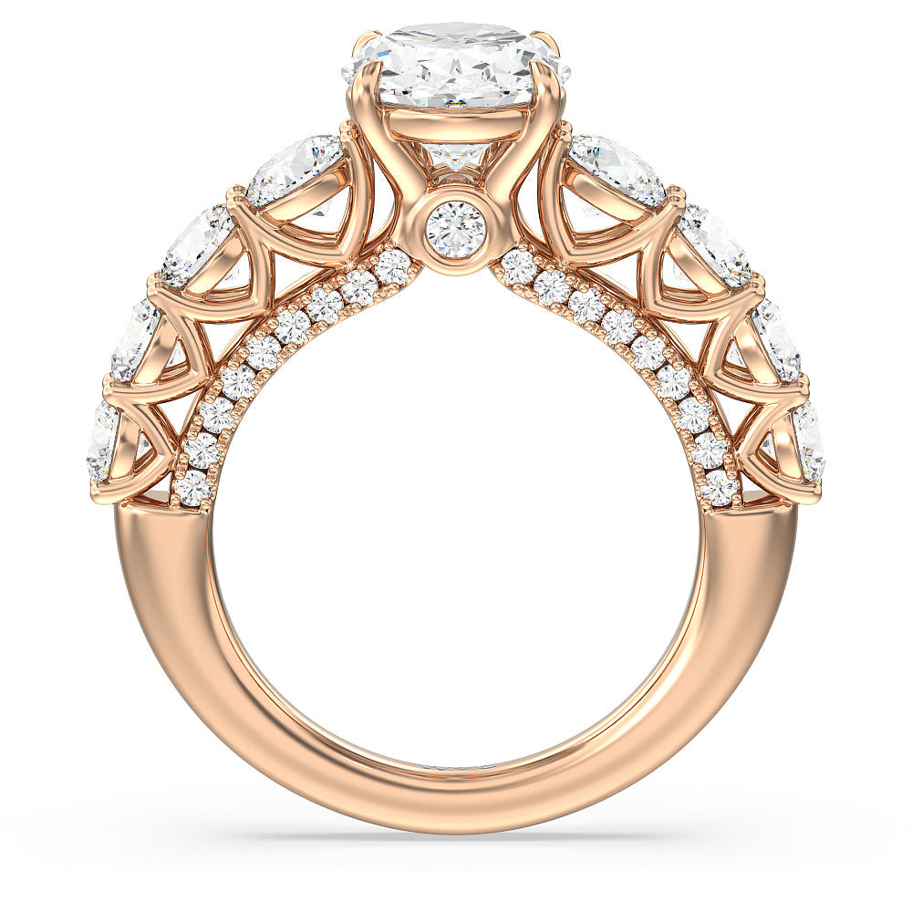 Oval Cut The Sutton Ring with Lab Grown Diamond in 14KT Rose Gold view 2

