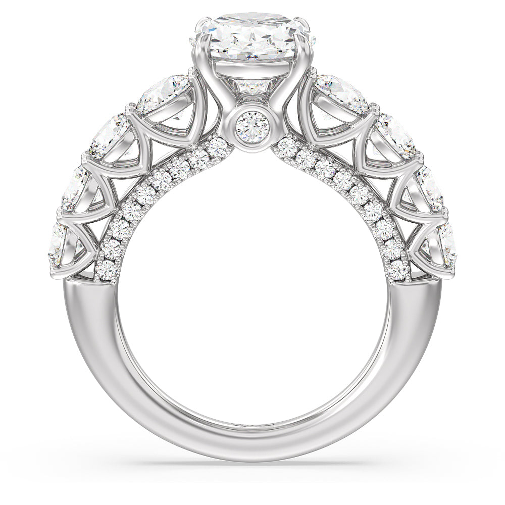 Oval Cut The Sutton Ring with Lab Grown Diamond in 14KT Platinum view 2
