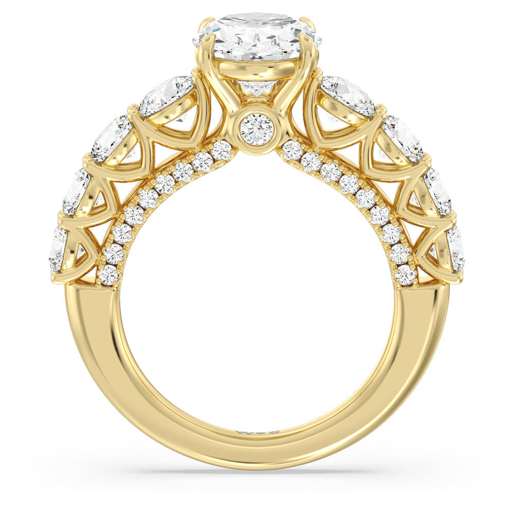 Oval Cut The Sutton Ring with Lab Grown Diamond in 14KT Yellow Gold view 2
