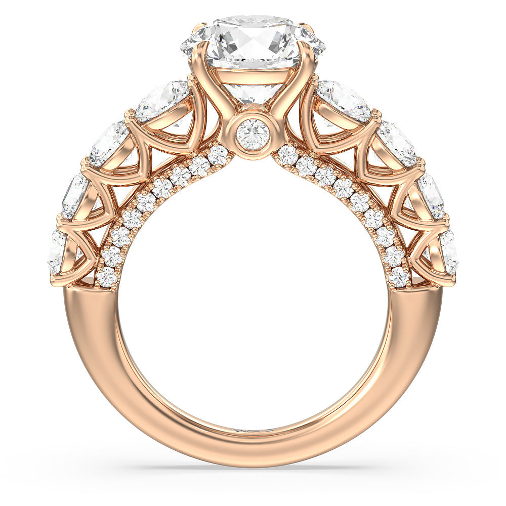 Round Cut The Sutton Ring with Lab Grown Diamond in 14KT Rose Gold view 2
