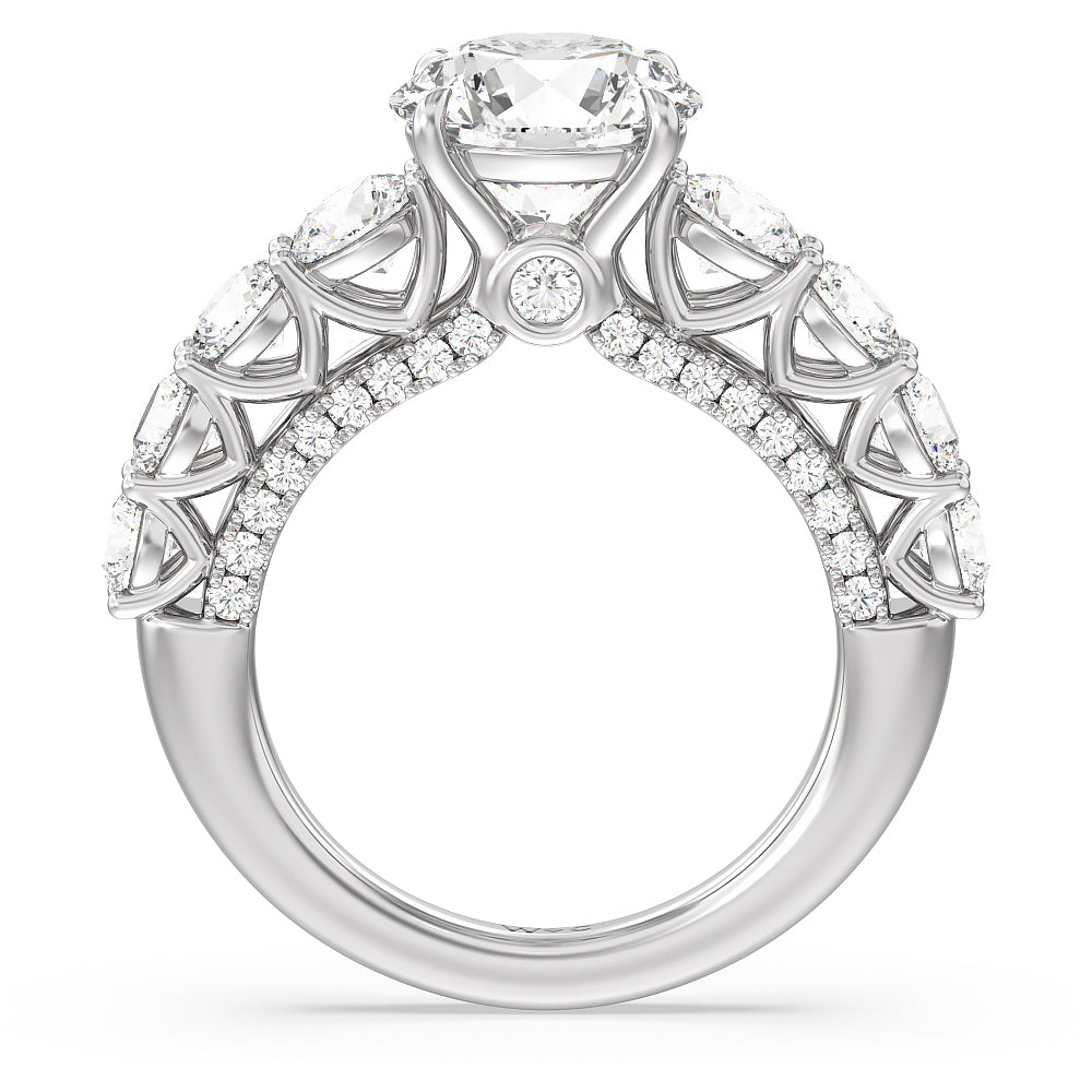 Round Cut The Sutton Ring with Lab Grown Diamond in 14KT Platinum view 2
