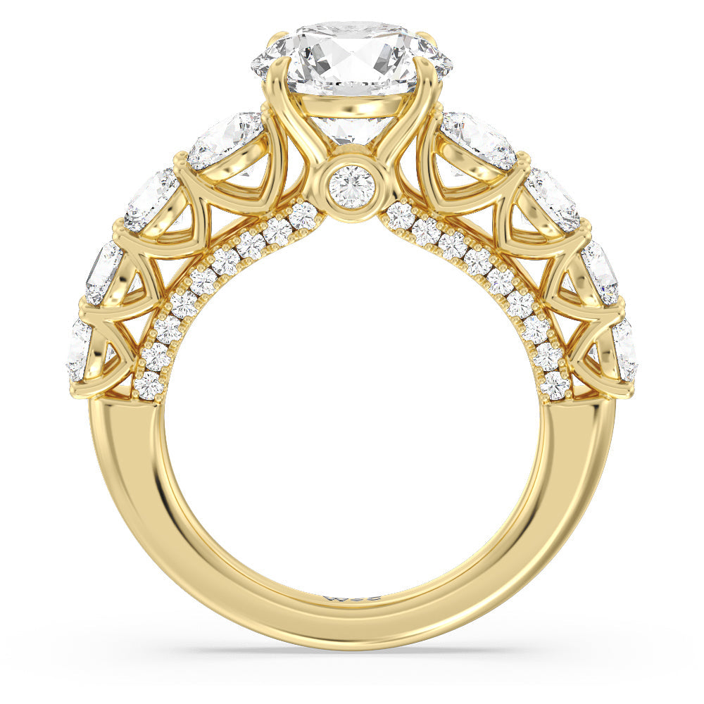 Round Cut The Sutton Ring with Lab Grown Diamond in 14KT Yellow Gold view 2
