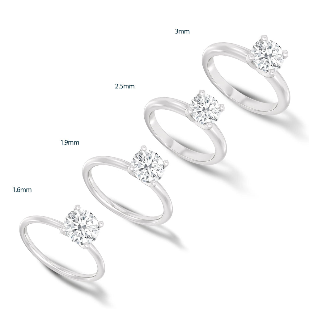 Oval Cut Fine Classic Four Prong Solitaire Diamond Engagement Ring with Lab Grown Diamond in 14KT Rose Gold view 5
