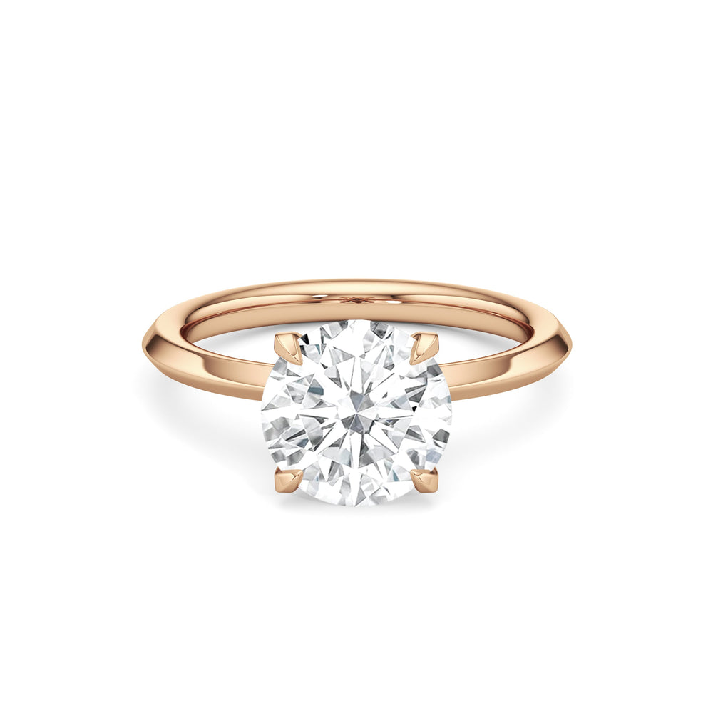 Round Cut The W Evolution Engagement Ring with Lab Grown Diamond in 14KT Rose Gold view 1
