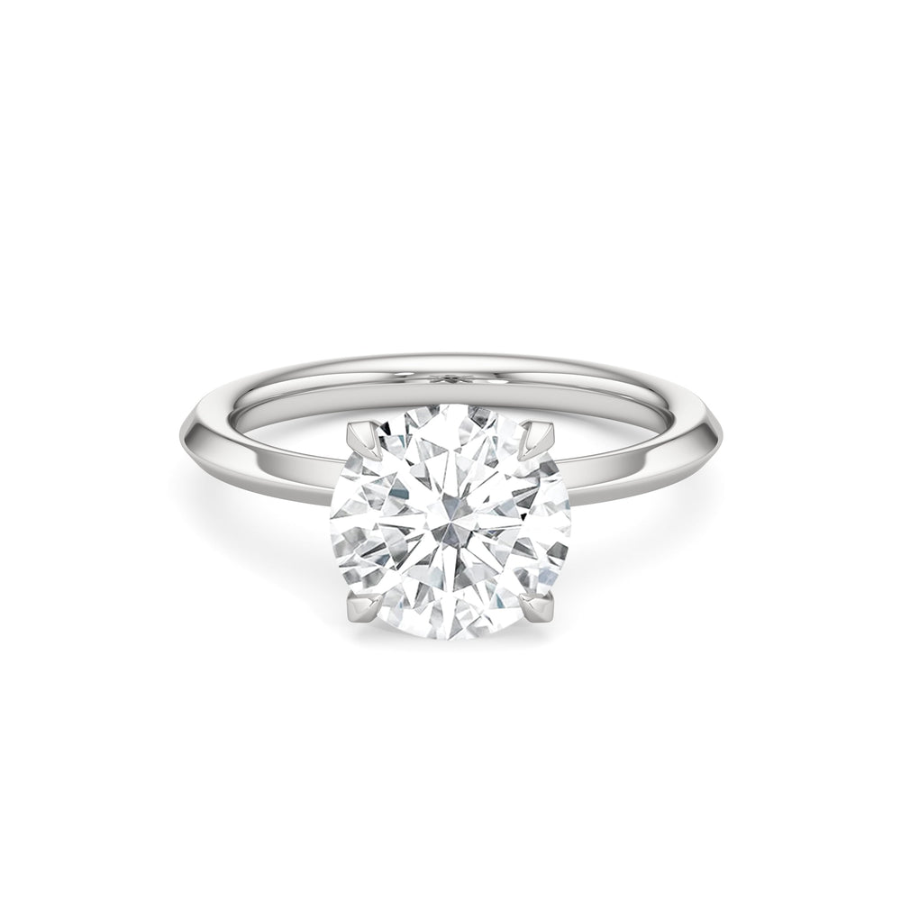 Round Cut The W Evolution Engagement Ring with Lab Grown Diamond in 14KT Platinum view 1
