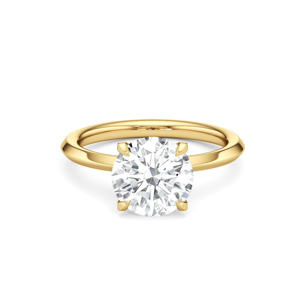 Round Cut The W Evolution Engagement Ring with Lab Grown Diamond in 14KT Yellow Gold view 1
