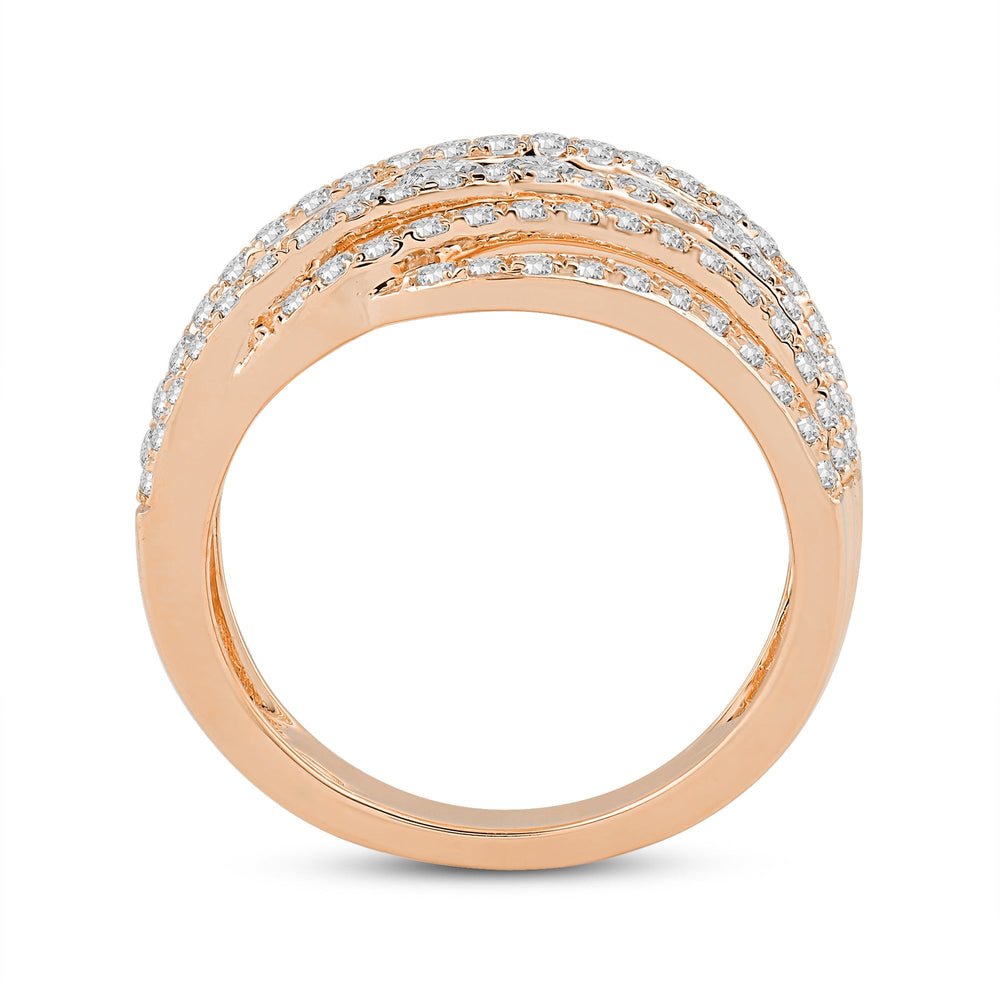 Cocktail Queen Diamond Fashion Ring with 18KT Rose Gold / Lab / 1 3/4 Cut Diamond in 14KT Rose Gold / Lab / 1 3/4 view 2
