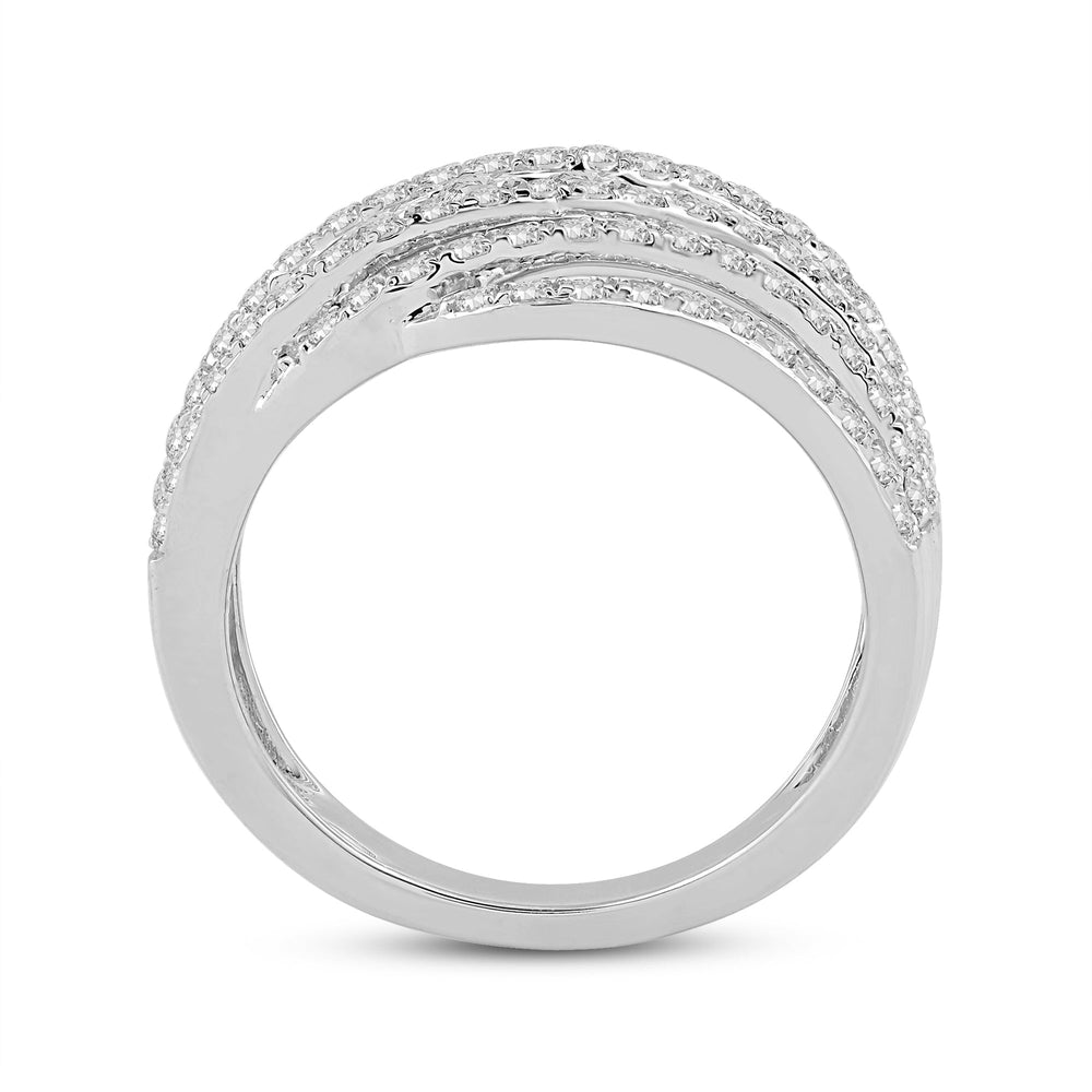 Cocktail Queen Diamond Fashion Ring with 18KT White Gold / Lab / 1 3/4 Cut Diamond in 14KT White Gold / Lab / 1 3/4 view 2
