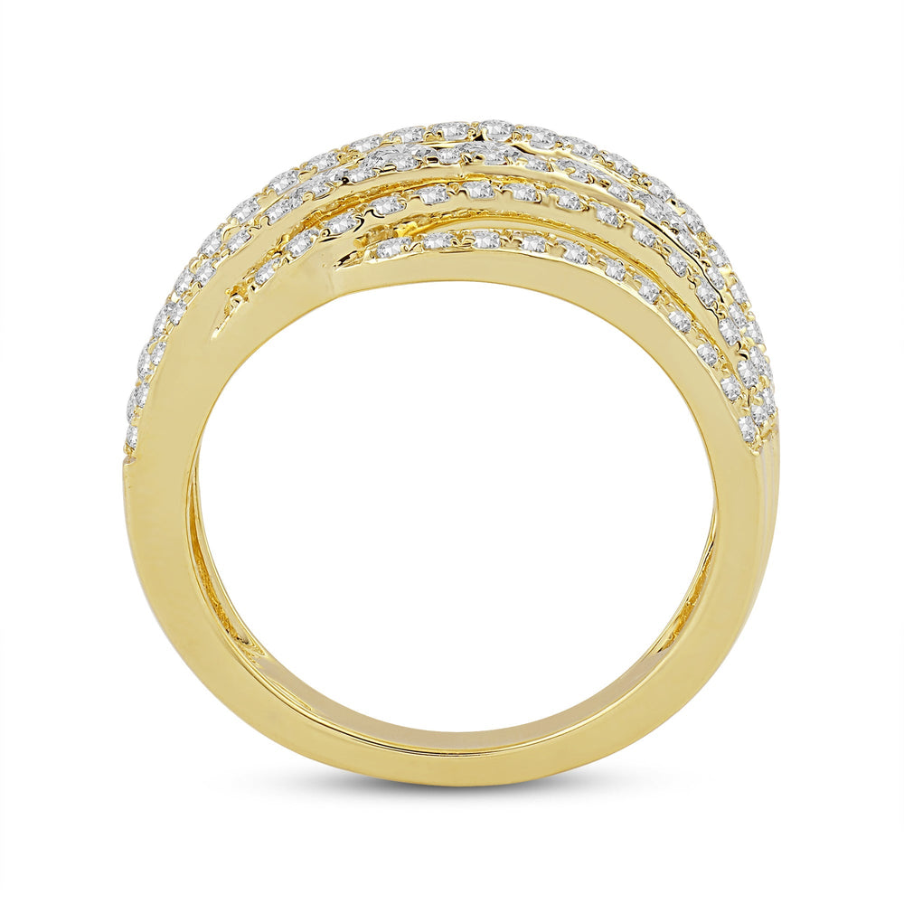 Cocktail Queen Diamond Fashion Ring with 18KT Yellow Gold / Lab / 1 3/4 Cut Diamond in 14KT Yellow Gold / Lab / 1 3/4 view 2
