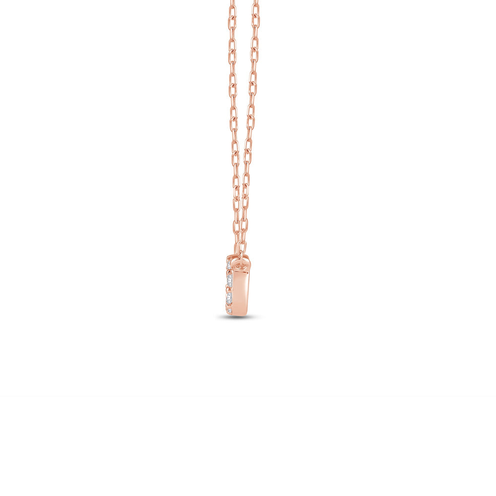 Lab Diamond Infinity Pendant with 18KT Rose Gold / Lab / 1/5 Cut Diamond in 14KT Rose Gold / Lab / 1/5 view 2
