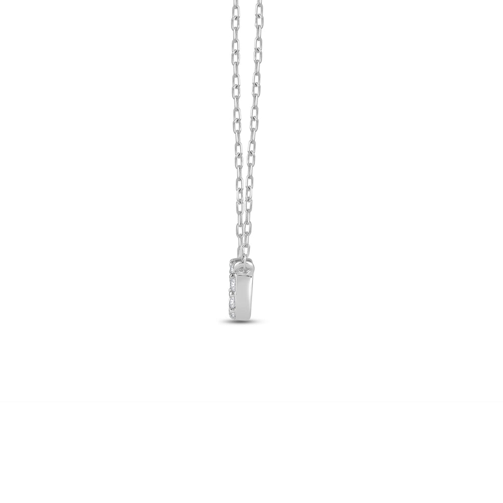 Lab Diamond Infinity Pendant with 18KT White Gold / Lab / 1/5 Cut Diamond in 14KT White Gold / Lab / 1/5 view 2
