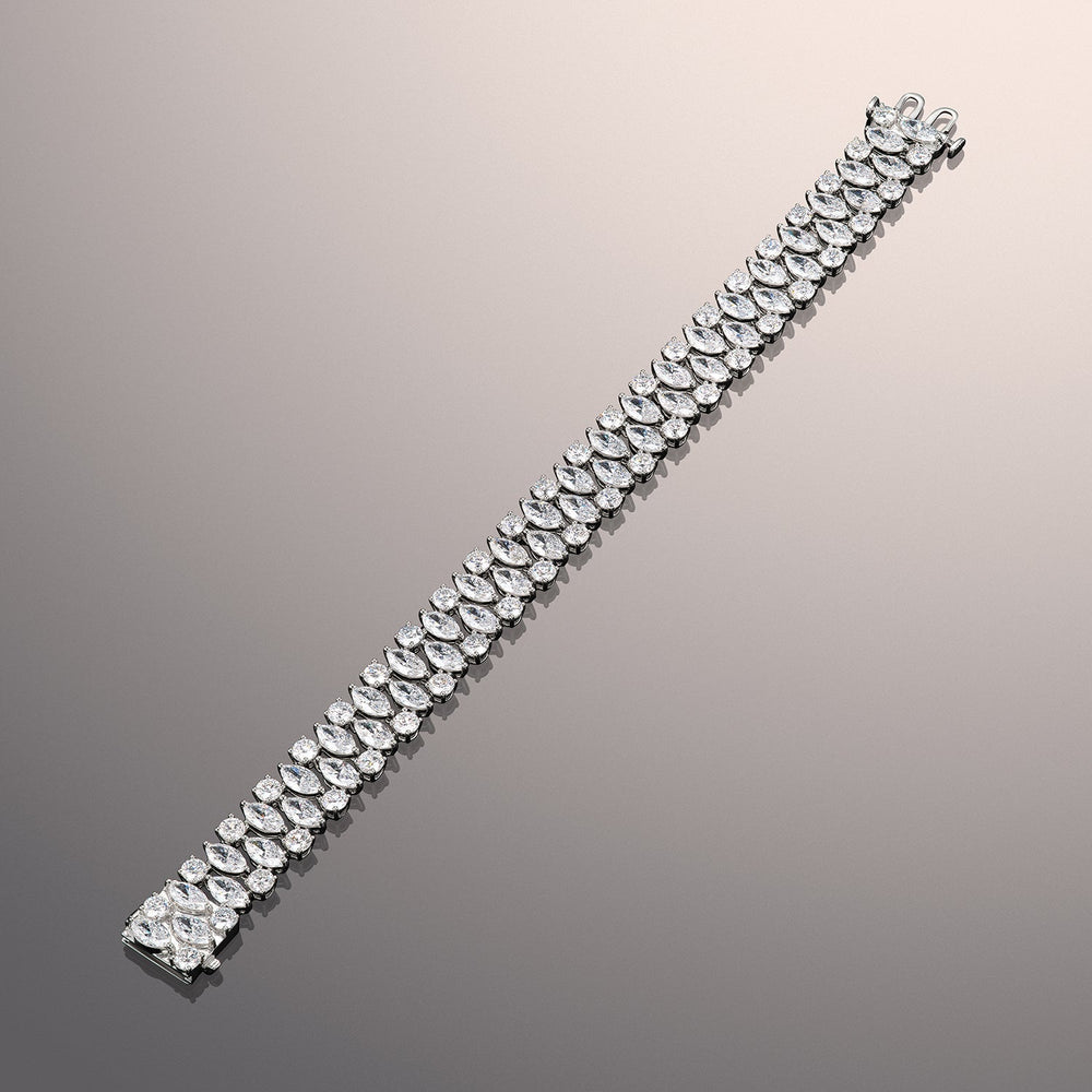 The Delaunay Bracelet with Lab Cut Diamond in 14KT White Gold view 5

