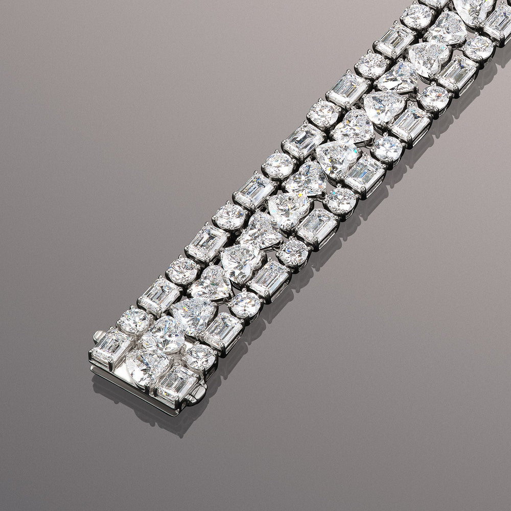 The Rossetti Bracelet with Lab Cut Diamond in 14KT White Gold view 4
