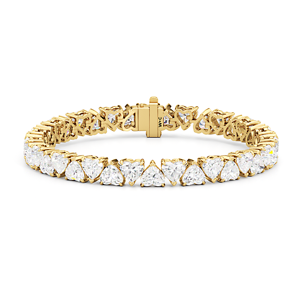 North-South Heart Shape Tennis Bracelet – WithClarity India