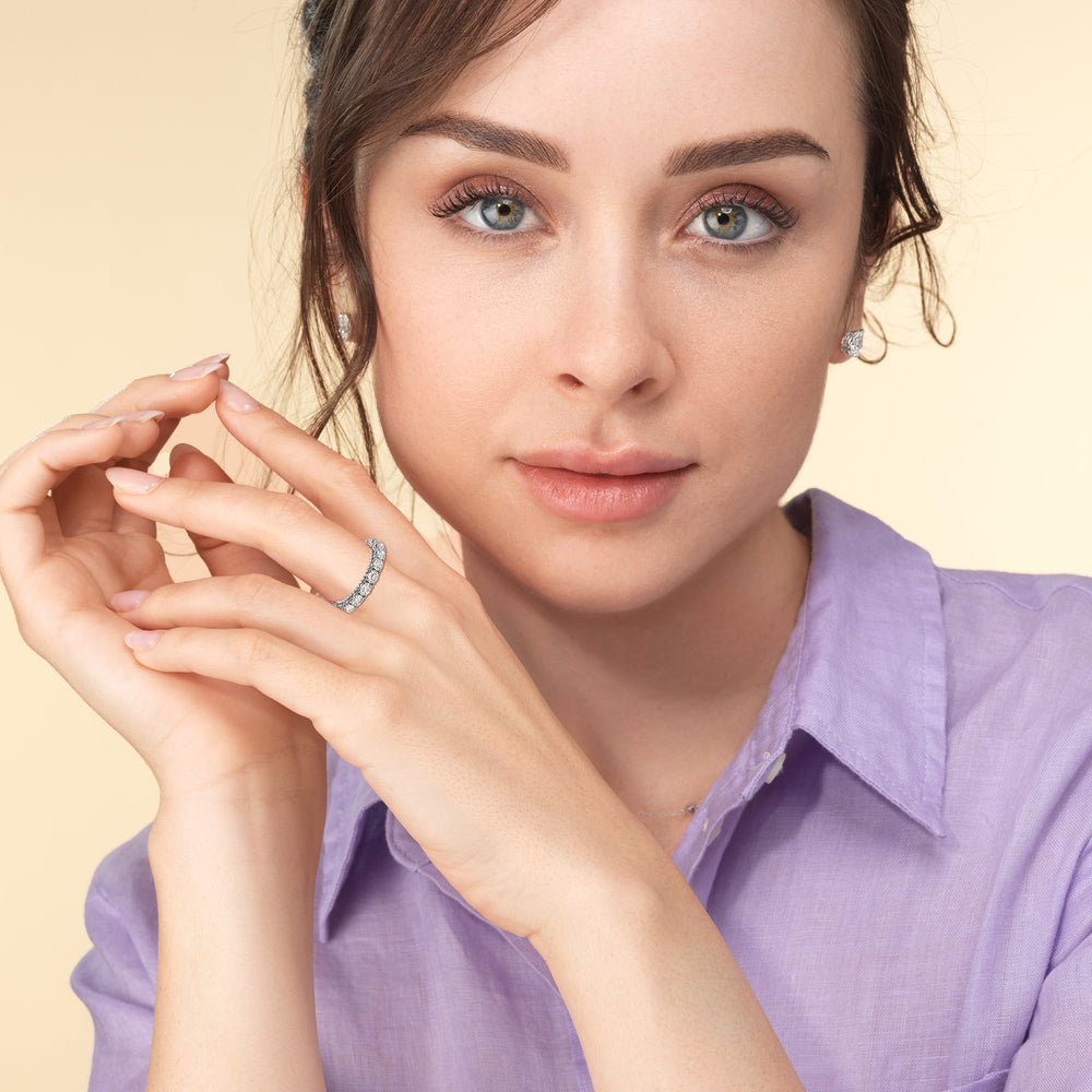 Model Wearing The Moma Eternity Ring view