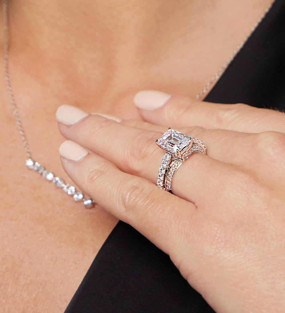 Model Wearing The Ludlow Ring with Lab Grown Diamond view