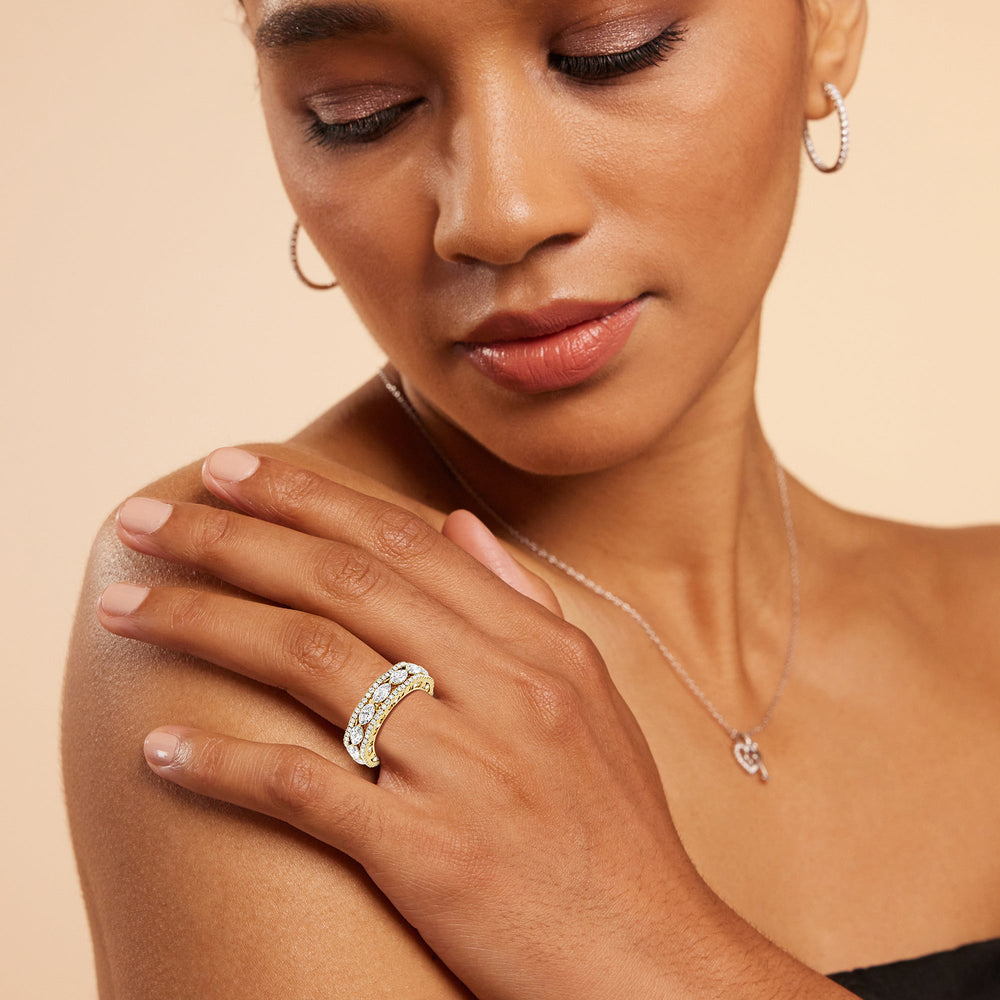 Model Wearing The Dakota Eternity Ring view