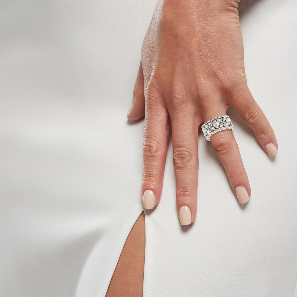 Model Wearing The Bergdorf Eternity Ring view