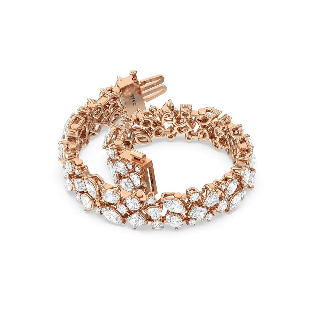 Constellation Bracelet with Lab Cut Diamond in 14KT Rose Gold view 2
