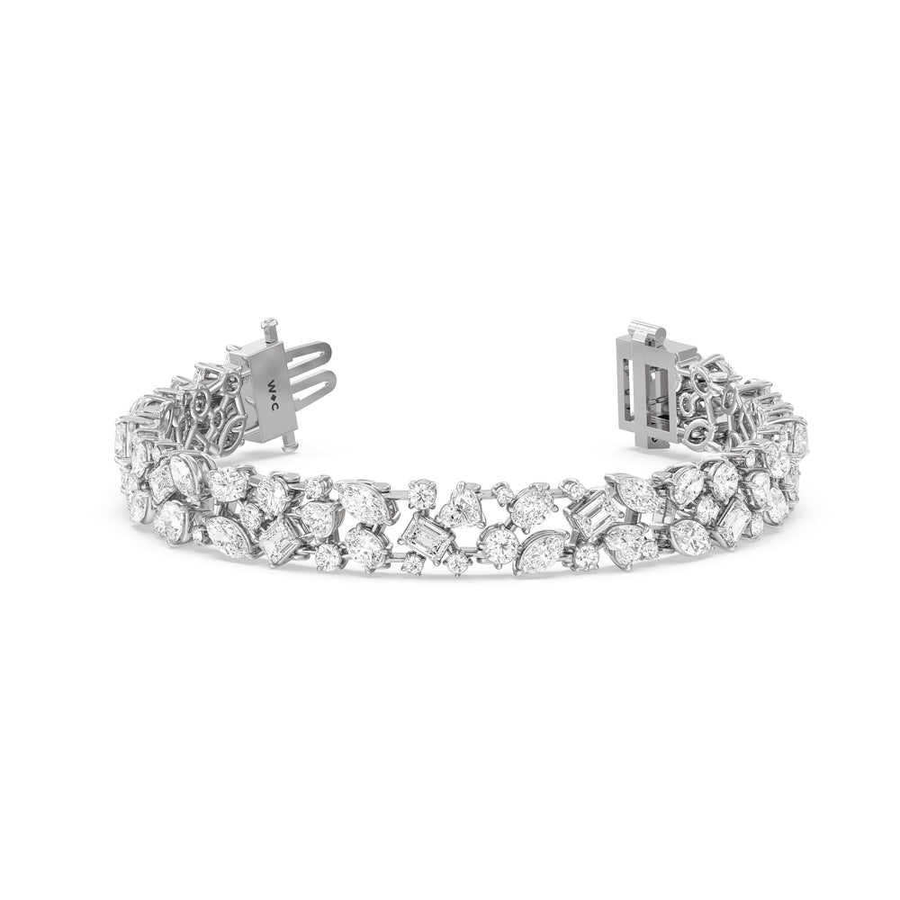 Constellation Bracelet with Lab Cut Diamond in 14KT White Gold view 1

