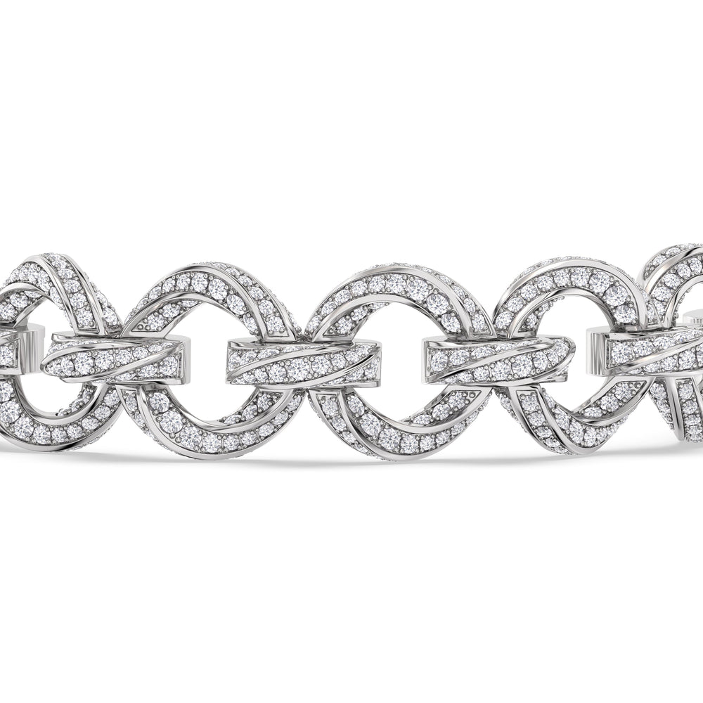 The Bond Bracelet with 7 Cut Diamond in 14KT White Gold view 5

