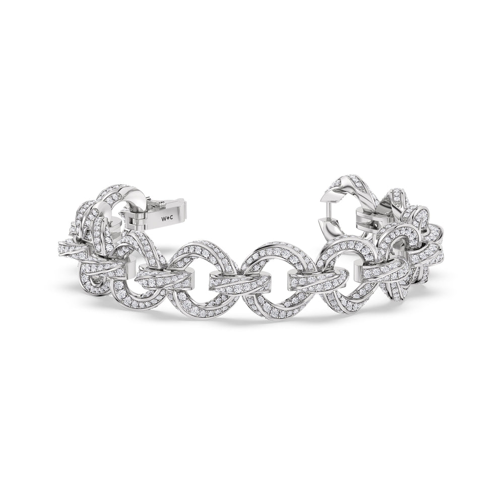 The Bond Bracelet with 7 Cut Diamond in 14KT White Gold view 2
