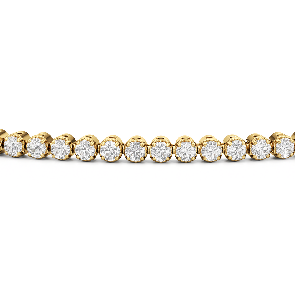Four Prong Lab Diamond Tennis Bracelet with 10 Cut Diamond in 14KT Rose Gold view 14
