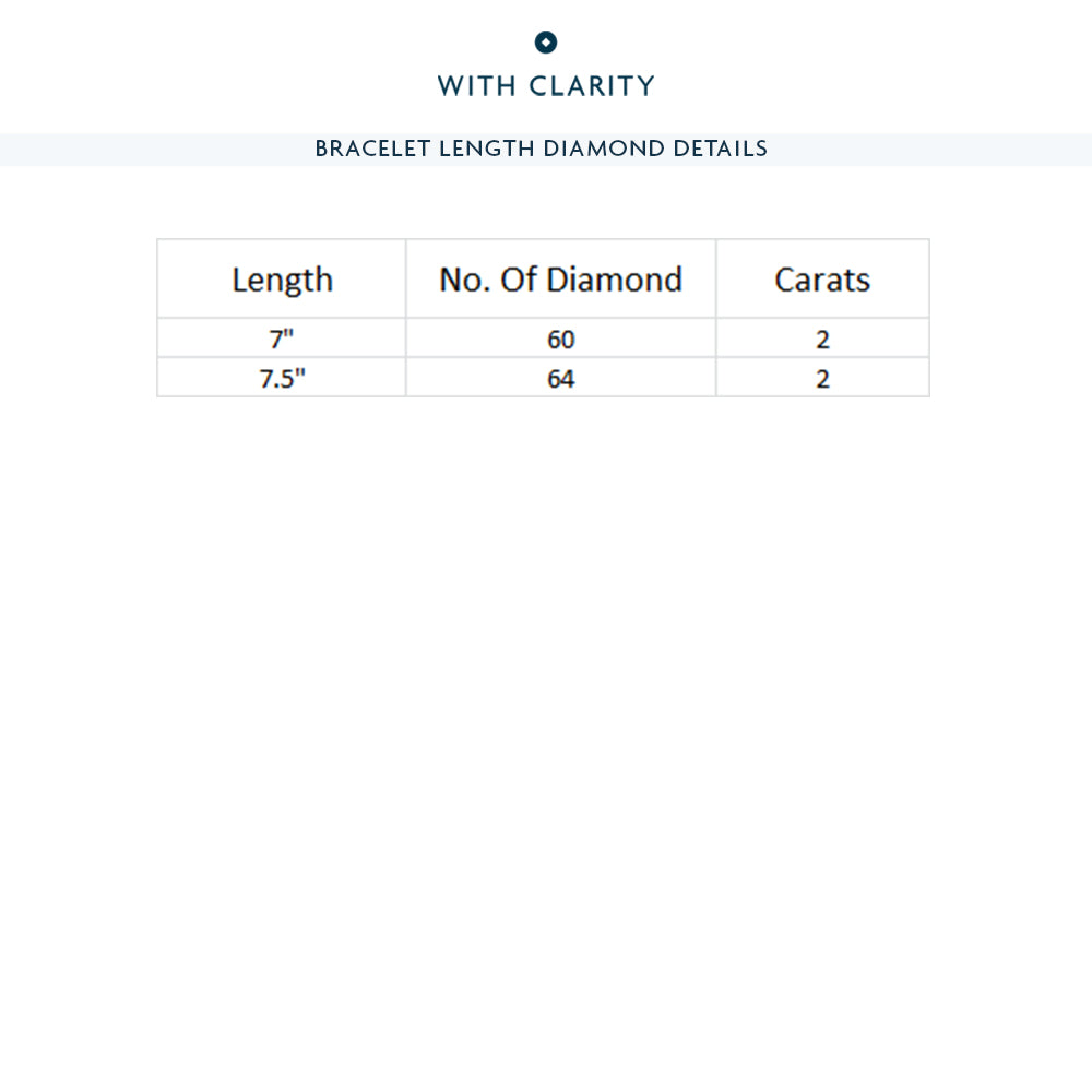Four Prong Lab Diamond Tennis Bracelet with 2 Cut Diamond in 14KT Yellow Gold view 4
