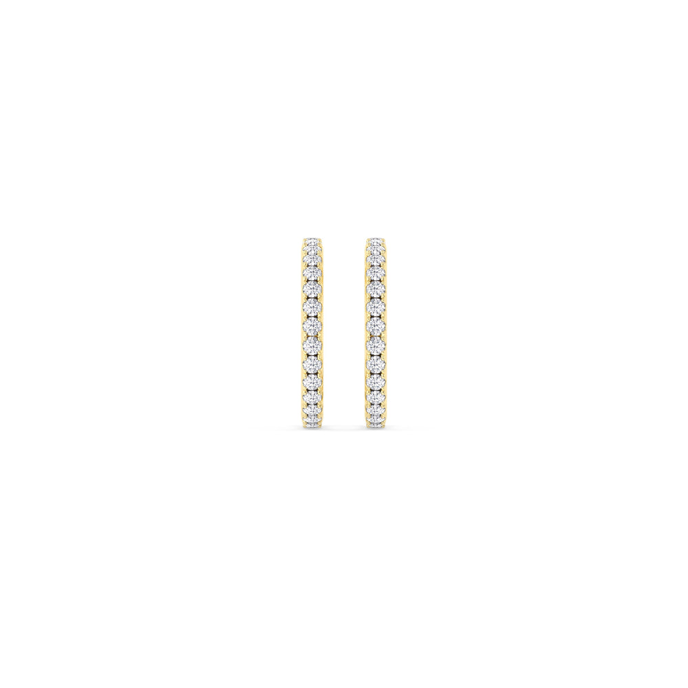 Classic Ear Cuffs with 18KT Yellow Gold / Pair Cut Diamond in 14KT Yellow Gold / Pair view 4
