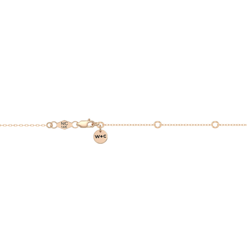 Mixed Shape Cluster Necklace with 18KT Rose Gold / Lab / 2 Cut Diamond in 14KT Rose Gold / Lab / 2 view 7
