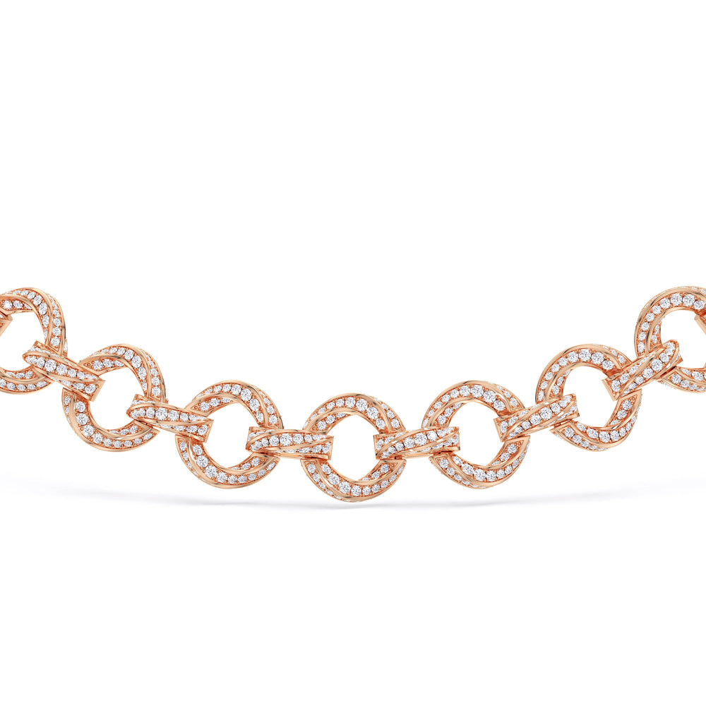 The Bond Necklace with 18KT Rose Gold / Lab / 18 Cut Diamond in 14KT Rose Gold / Lab / 18 view 2
