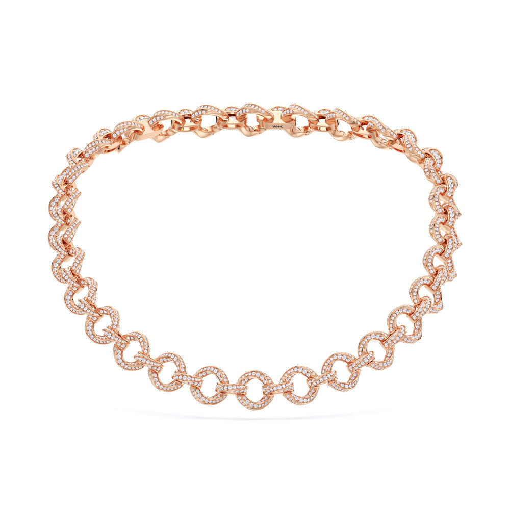 The Bond Necklace with 18KT Rose Gold / Lab / 18 Cut Diamond in 14KT Rose Gold / Lab / 18 view 1
