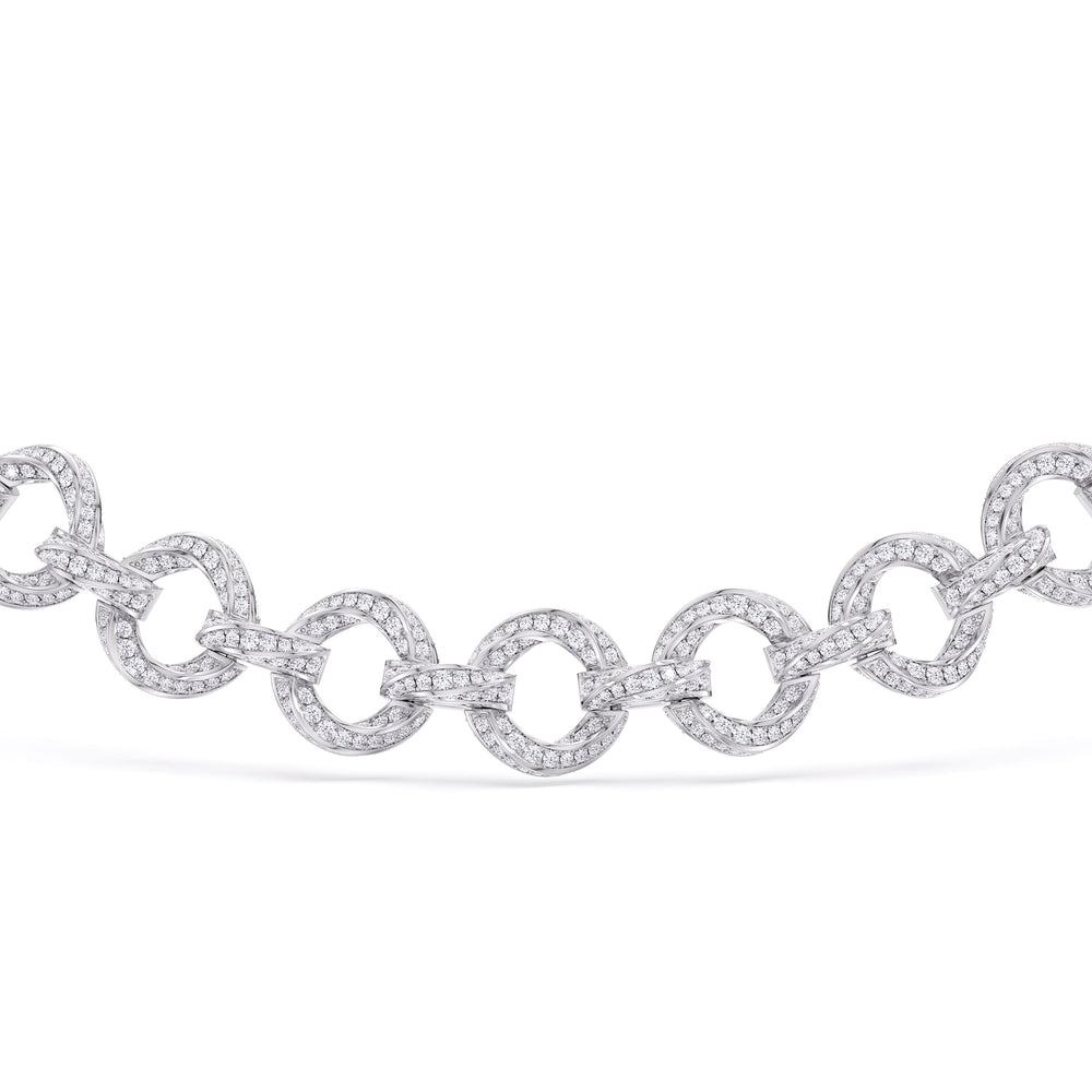The Bond Necklace with 18KT White Gold / Lab / 18 Cut Diamond in 14KT White Gold / Lab / 18 view 2
