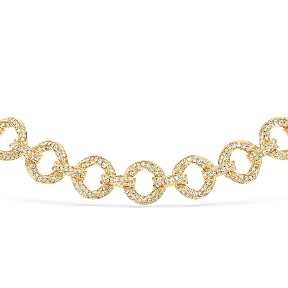 The Bond Necklace with 18KT Yellow Gold / Lab / 18 Cut Diamond in 14KT Yellow Gold / Lab / 18 view 2
