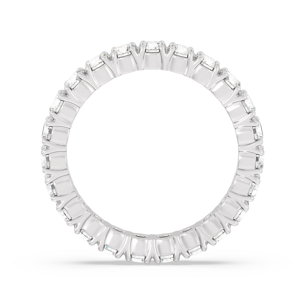 Classic Shared Prong Diamond Eternity Ring with 18KT White Gold / Lab / 2 1/5 Cut Diamond in 14KT White Gold / Lab / 2 1/5 view 2
