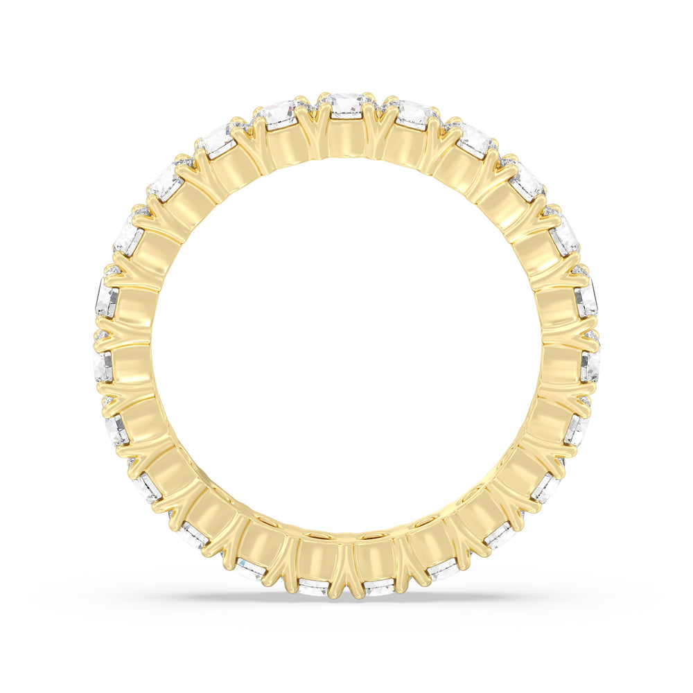 Classic Shared Prong Diamond Eternity Ring with 18KT Yellow Gold / Lab / 2 1/5 Cut Diamond in 14KT Yellow Gold / Lab / 2 1/5 view 2
