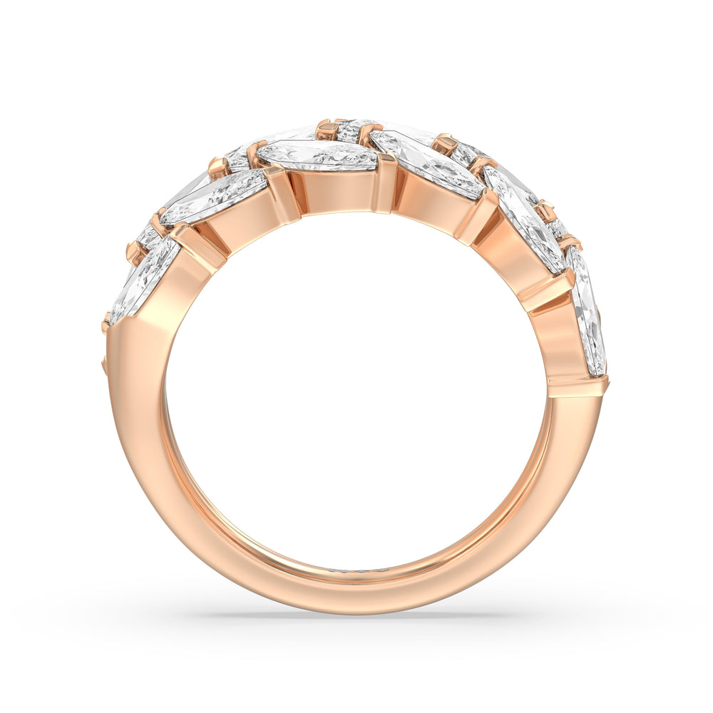 The Edge Anniversary Ring with 18KT Rose Gold / Lab / 4 5/8 Cut Diamond in 14KT Rose Gold / Lab / 4 5/8 view 4
