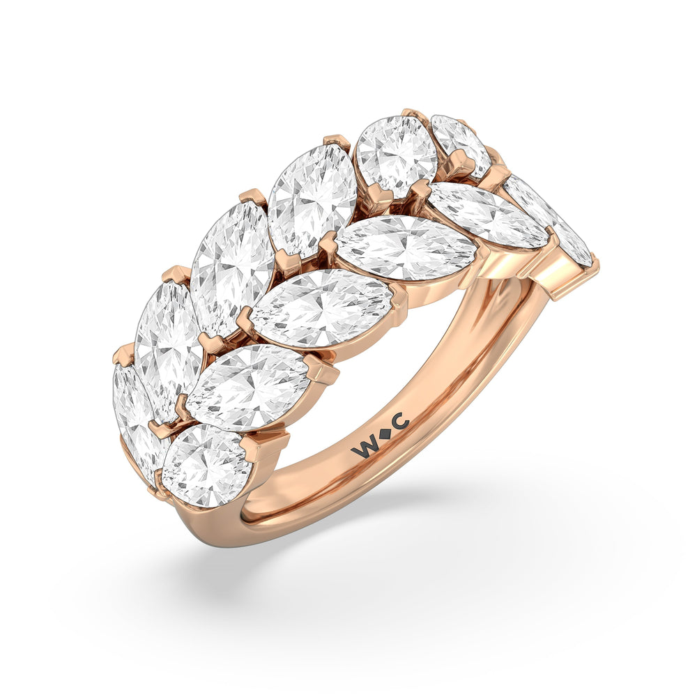 The Edge Anniversary Ring with 18KT Rose Gold / Lab / 4 5/8 Cut Diamond in 14KT Rose Gold / Lab / 4 5/8 view 5
