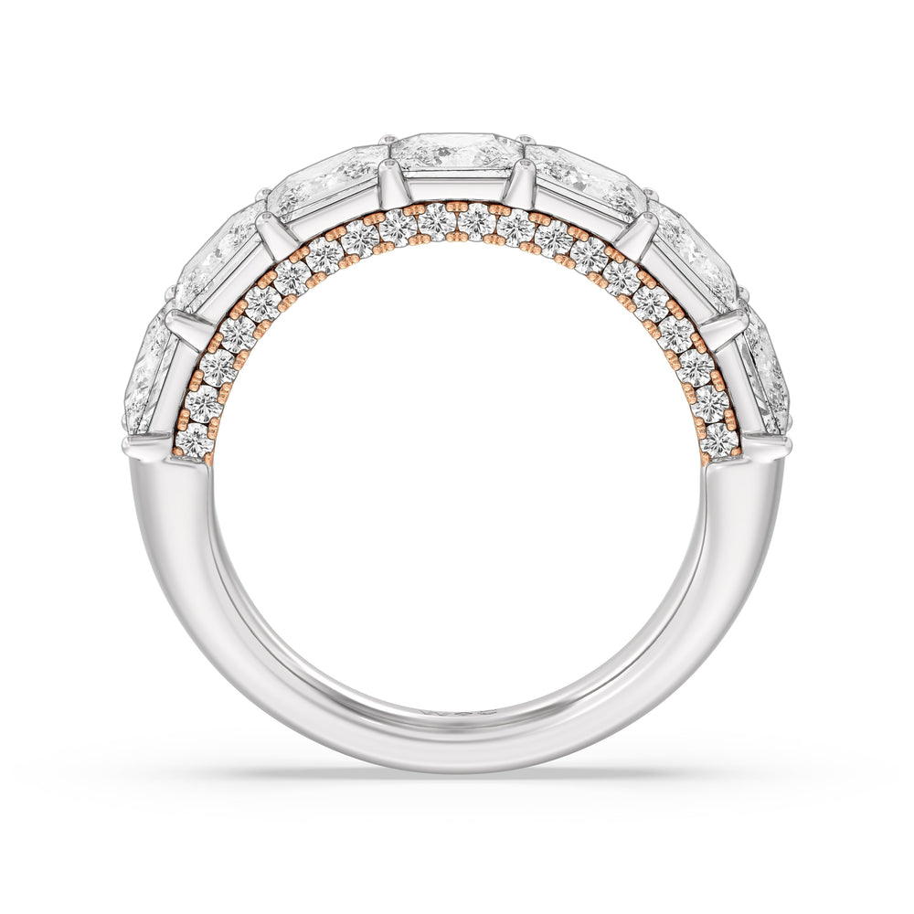 The Palace Anniversary Ring with 18KT White & Rose Gold / Lab / 5 9/10 Cut Diamond in 14KT White & Rose Gold / Lab / 5 9/10 view 4

