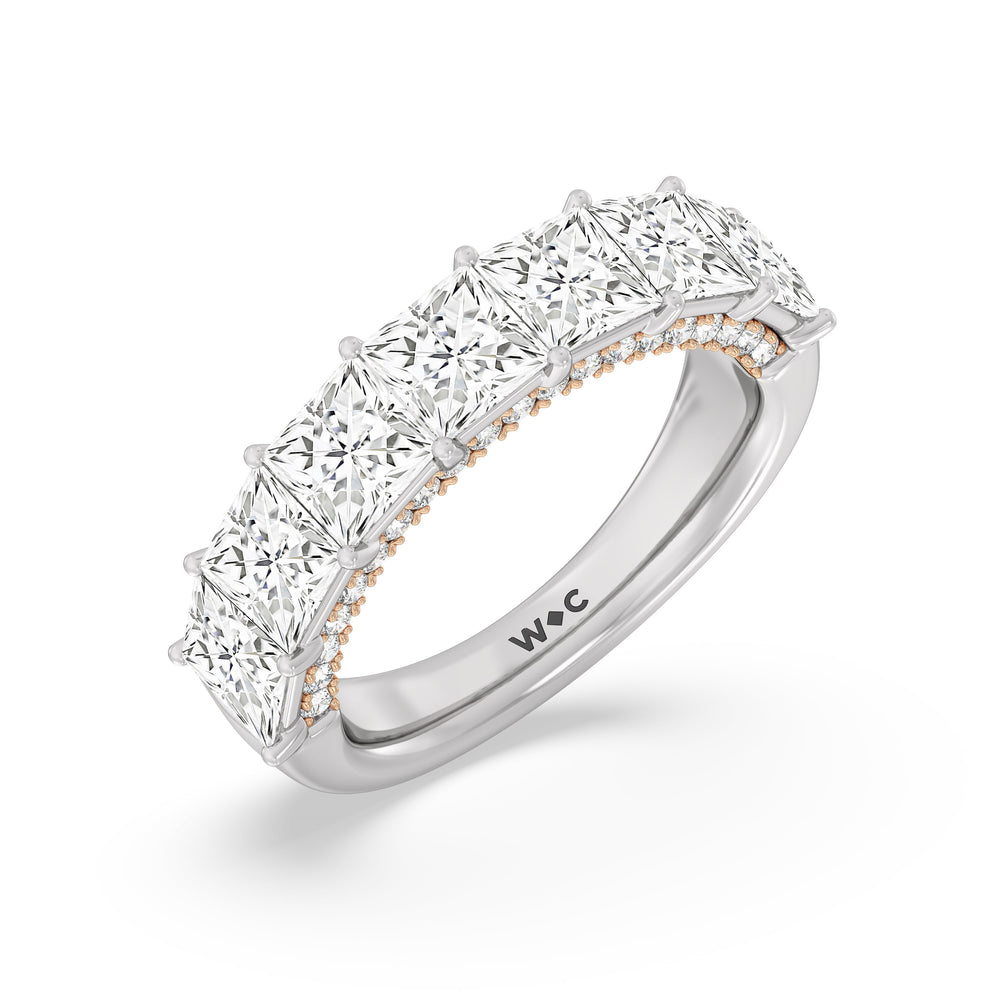 The Palace Anniversary Ring with 18KT White & Rose Gold / Lab / 5 9/10 Cut Diamond in 14KT White & Rose Gold / Lab / 5 9/10 view 5
