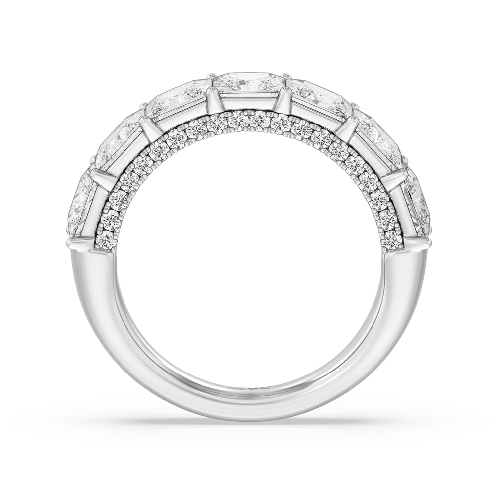 The Palace Anniversary Ring with 18KT White Gold / Lab / 5 9/10 Cut Diamond in 14KT White Gold / Lab / 5 9/10 view 4
