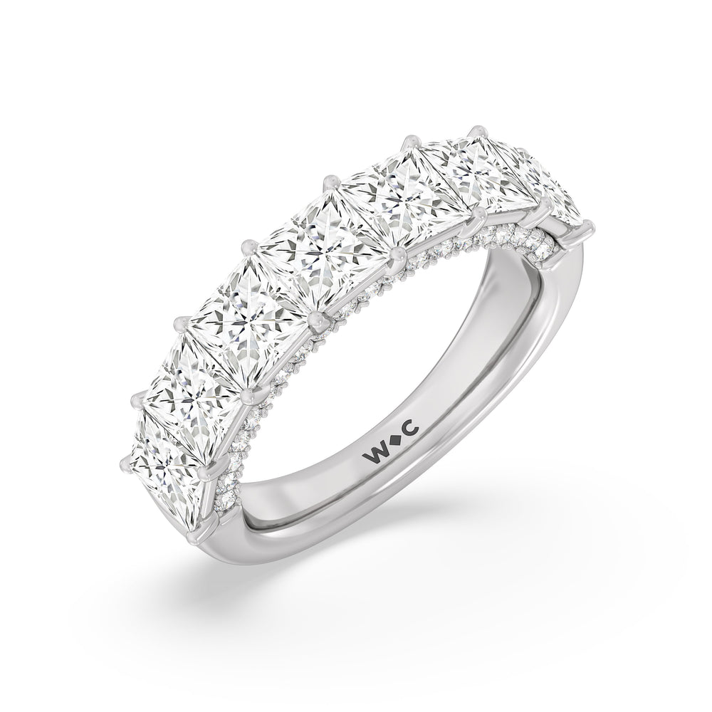 The Palace Anniversary Ring with 18KT White Gold / Lab / 5 9/10 Cut Diamond in 14KT White Gold / Lab / 5 9/10 view 5
