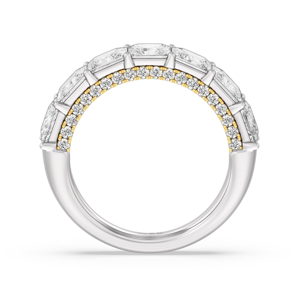 The Palace Anniversary Ring with 18KT White & Yellow Gold / Lab / 5 9/10 Cut Diamond in 14KT White & Yellow Gold / Lab / 5 9/10 view 4
