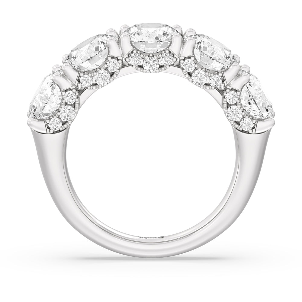 The Philharmonic Anniversary Ring with 18KT White Gold / Lab / 5 3/8 Cut Diamond in 14KT White Gold / Lab / 5 3/8 view 4
