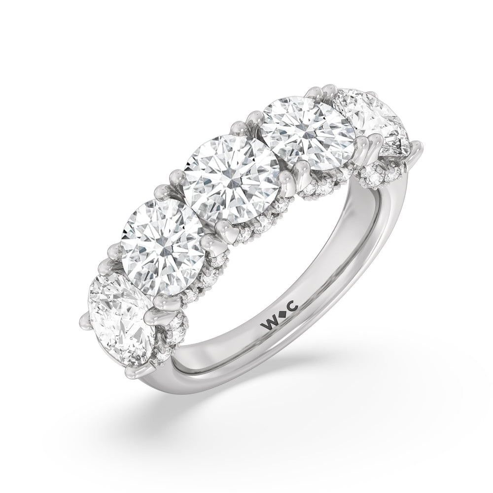 The Philharmonic Anniversary Ring with 18KT White Gold / Lab / 5 3/8 Cut Diamond in 14KT White Gold / Lab / 5 3/8 view 5

