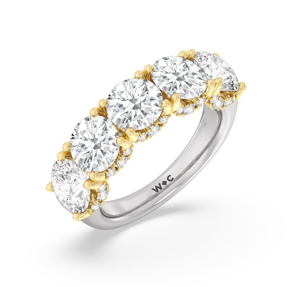 The Philharmonic Anniversary Ring with 18KT White & Yellow Gold / Lab / 5 3/8 Cut Diamond in 14KT White & Yellow Gold / Lab / 5 3/8 view 5
